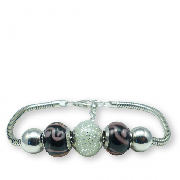 Murano glass Sterling silver charm bracelet – Bologna