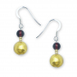 Murano Glass earrings – Gianna Gold/Burgundy Photo