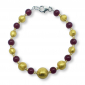 Murano Glass bracelet – Gianna Gold/Burgundy Photo