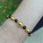 Murano Glass bracelet – Gianna Gold/Burgundy Photo