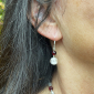 Murano Glass earrings – Gianna Silver/Burgundy Photo