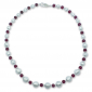 Murano Glass necklace – Gianna Silver/Burgundy Photo