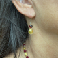 Murano Glass earrings – Gianna Gold/Burgundy Photo