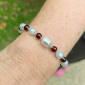 Murano Glass bracelet – Gianna Silver/Burgundy Photo