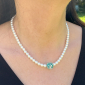 Murano Glass necklace – Brina Aquamarine/Pearl Photo