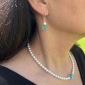 Murano Glass necklace – Brina Aquamarine/Pearl Photo